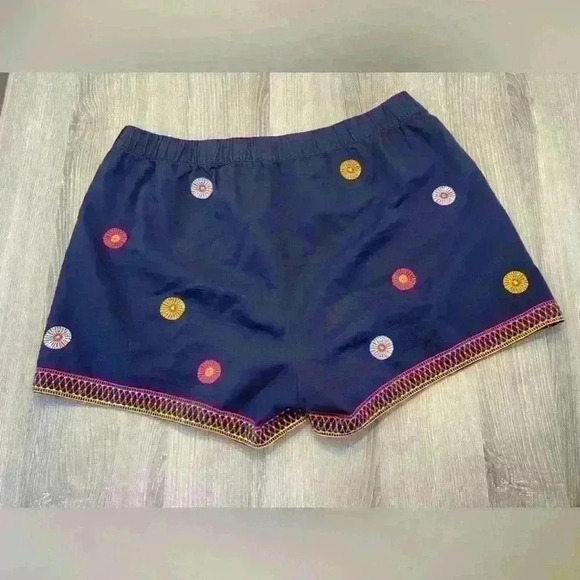 Madewell Navy Floral Flower Embroidered Shorts M - Picture 8 of 8